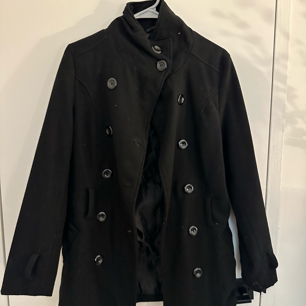 Black peacoat